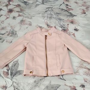 Max studio pink faux leather jacket